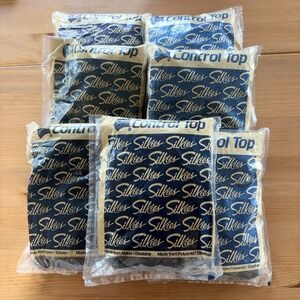 Silkies Control Top Support Pantyhose Lot of 7 X-Queen XX L Off Black 070606 USA